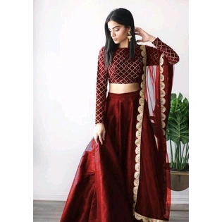 Fabulous Mulberry Silk Lehenga