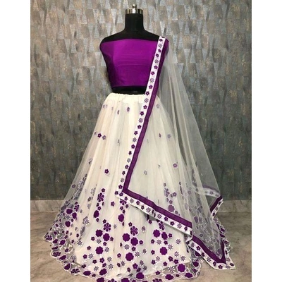 Beautiful Embroidered Net Lehenga