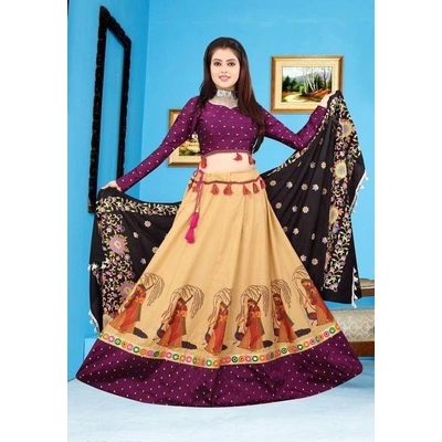 Partywear Slub Rayon Lehenga