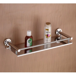 Stainless Steel Mirror Finish Wall Mount Bathroom Kitchen Shelf