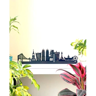 HappyEveryday Mumbai Skyline | Wall Decor | Wanderlust Mumbai Skyline | Skyline Wall Decor