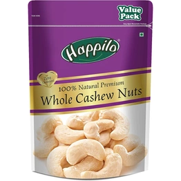 Happilo 100% Natural & Crunchy Premium Whole Cashews, Nutritious Delicious Nuts, High Fiber, Rich In Protein, 1 kg, Pack