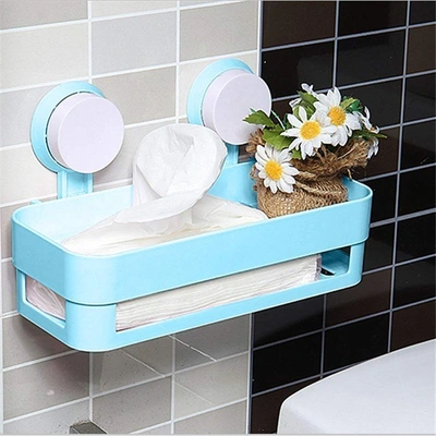 RD Mall Bathroom Shelf No Drill Easy to Installeted Removable Reusable Vacuum Suction Rack Dishwasher Liquid, Brush, Cloth, Soap, Sponge, Heir Oil, etc (Multi Color)