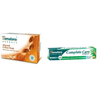 Himalaya Herbals Soap, Almond and Rose, 125g (Pack of 4) & Himalaya Complete Care Toothpaste - 150 g (Pack of 2)