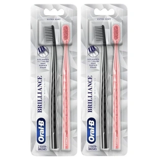 Oral-B Brilliance Whitening Toothbrush, Extra Soft, 2 Count (Pack of 2)