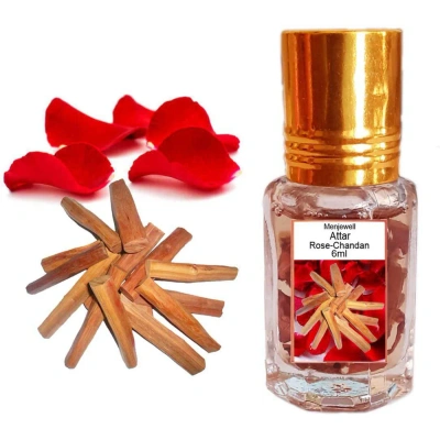 Menjewell Fragrances Rose Chandan (Natural Itra/Attar/ Perfume) Floral Attar (Rose)