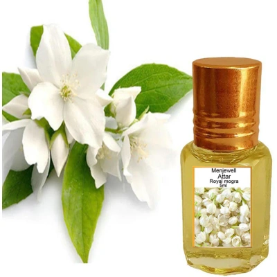 Menjewell Fragrances Royal Mogra (Natural Itra/Attar) Perfume) Floral Attar (Mogra)