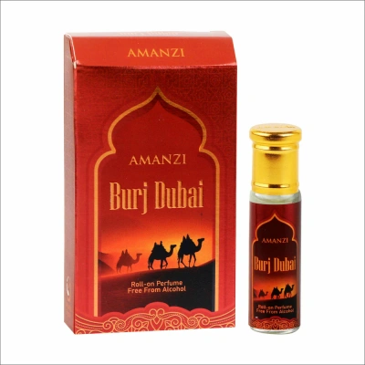 AMANZI - Burj Dubai - Attar - Long lasting Roll on Fragrance Alcohol free - For Men and Women - 6ml