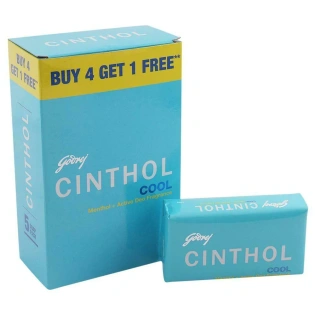 Cinthol Cool Deo Soap with Menthol 100 g (Buy 4 Get 1 Free)