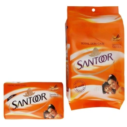 Santoor Sandal & Turmeric Soap 100 g (Pack of 4)