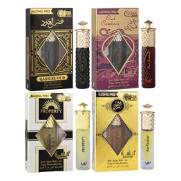 MANASIK Burj, Bushra, Bravo And Dear Floral Attar (Pack Of 4)