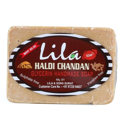 L&S Lila Handmade Haldi Chandan/Turmeric and Sandalwood Soap