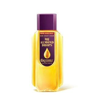 Bajaj Almond Drops Hair Oil, 650ml, 6X Vitamin E, Almond Oil, Light and Non-Sticky, Hair Fall Control