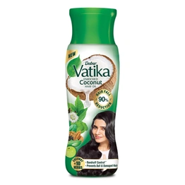 Dabur Vatika Enriched Coconut Hair Oil, 450ml For Strong, Thick & Shiny Hair, Clinically Tested To Reduce 90% Hairfall In 4 Wks, Controls Dandruff, Prevents Dull & Damaged Hair Enriched With 10 Herbs