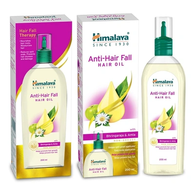 Himalaya Anti-Hair Fall Hair Oil | Non Sticky Hair Oil | Promotes Hair Growth | Prevents Hair Fall | Made with Bhringraja & Amla | For Women & Men | 200ml