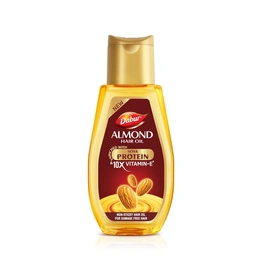 Dabur Almond Hair Oil - 500ml | Provides Damage Protection | Non Sticky Formula | For Soft & Shiny Hair | With Almonds, Keratin Protein, Soya Protein & 10X Vitamin E