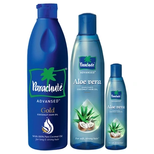 Parachute Advansed Gold Coconut Hair Oil, 400 ml And Parachute Advansed Aloe Vera Enriched Coconut Hair Oil, 250ml (Free 75ml)