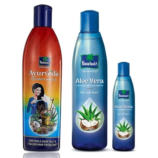 Parachute Advansed Aloe Vera Enriched Coconut Hair Oil & Parachute Advansed Ayurvedic Coconut Hair Oil with Neem