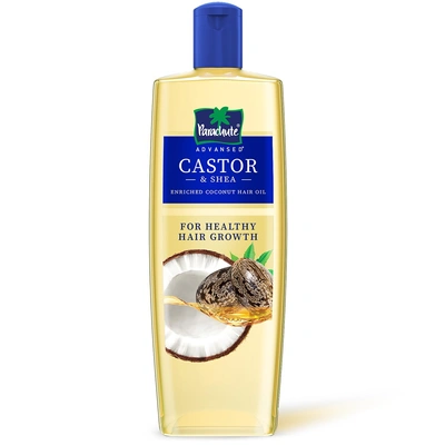 Parachute Advansed Castor & Shea-enriched Coconut Hair Oil| Castor Hair Oil| Power of Superfoods| Hair Growth| 300 ML