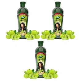 Dabur Amla Hair Oil - 450 ml | For Strong, Long and Thick hair | Nourishes Scalp | Controls Hair Fall, Strengthens Hair & Promotes Hair Growth (Pack of 3)