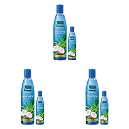 Parachute Advansed Aloe Vera Enriched Coconut Hair Oil, 250ml + 75ml | For Soft, Strong Hair (Pack of 3)