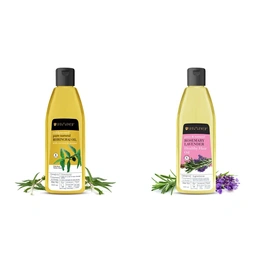 Soulflower Bhringraj Oil with Coconut and Sesame for Hair Growth, Hair fall control, Hair Loss and P and Soulflower Pure and Natural Rosemary Lavender Healthy Hair Oil 100% Pure and Vegan