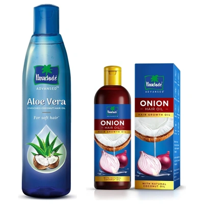 Parachute Advansed Onion Hair Oil with Comb Applicator - For Hair Growth and Hair Fall Control - With Natural Coconut Oil & Vitamin E - 200ml