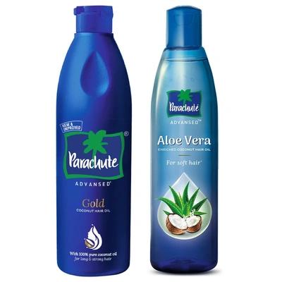 Parachute Advansed Aloe Vera Enriched Coconut Hair Oil & Parachute Advansed Gold Coconut Hair Oil