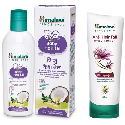 Himalaya Baby Hair Oil 100 ml & Himalaya Anti-Hair Fall Conditioner, 100ml