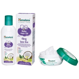 Himalaya Baby Hair Oil 200 ml(1 Count) & Himalaya Nourishing Skin Cream, 200ml