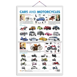 CARS AND MOTORCYCLE CHART | Revving through Wheels: Comprehensive Cars and Motorcycles Chart Hardcover