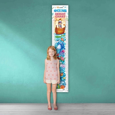 OCEAN HEIGHT CHART |Ocean-themed Height Chart for Little Explorers. Hardcover