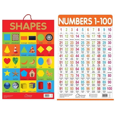 Numbers 1-100 - My First Early Learning Wall Chart & Shapes Product Bundle