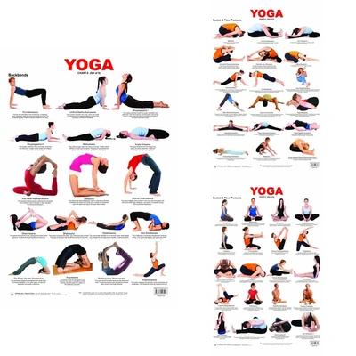 Yoga Chart 5 + Yoga Chart 3 + Yoga Chart 2 + Yoga Chart 1 (Set of 4 Books) Product Bundle