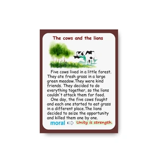 Moral story chart /poster- Kids learning Charts / Posters for Kids Learning, Kindergarten, Nursery and Homeschooling (16X12inc, 300GSM Thick Paper, Gloss Laminated, Multicolor) Poster