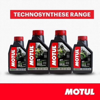 Motul 3100 4T Gold 20W50 API SM Technosynthese High Performance Semi Synthetic Engine Oil for Bikes (1 L)