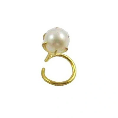 Vinayak REAL PEARLS Gold Nose Stud (2.5 mm)