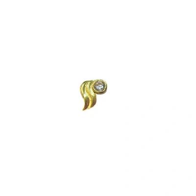 Vinayak american diamond Gold Nose Stud (leaf)