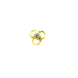 Vinayak american diamond Gold Nose Stud (3 ring)