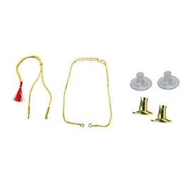 Vinayak Solitaire 18k Gold Plated Jewellery Set for Women (sunstone)