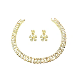 Vinayak Sober American diamond Jewel Set (Pear)