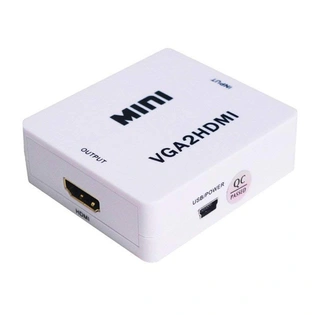 Cablelink VGA to HDMI, Mini HD 1080P 3.5mm Audio VGA to HDMI HD HDTV Video Converter Box Adapter VGA2HDMI for PC Laptop Dispaly Projector.