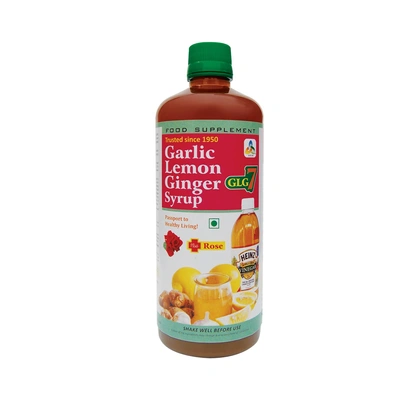 SKSB GLG7 Garlic Lemon Ginger Apple Cider Vinegar Turmeric Rose Coriander Honey Herbal Health Drink / Syrup - 525 ml