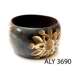 (Pack of 100 Boxes) Hand styling Brown Carved Bangle for all occasions - Indian Bangle with Love