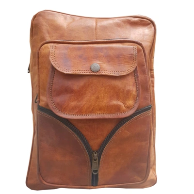 Desert Town Unisex Genuine Leather 12 Ltr. Vintage Brown Laptop Backpack 10X15"-(BP106)