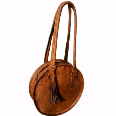 Desert Town Women Genuine Leather 6 Ltr. Vintage Brown Evening Handbag 10X10"-(CROSS104)