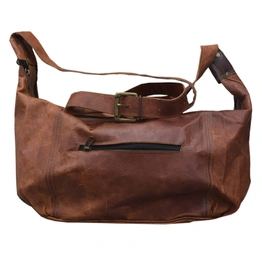 Desert Town Unisex Leather 12 Ltr. Vintage Brown Shopping Messenger Bag 16X12"-(MESS150)