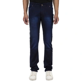 Pitchers Men's Dark Blue Tint Cross Pocket Cotton Lycra(Stretchable)PJ031 denim Jeans Pant