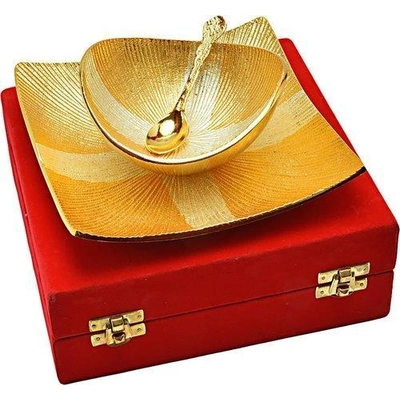 20 Piece - Unique Gold Plated Brass Decorative Bowl Set