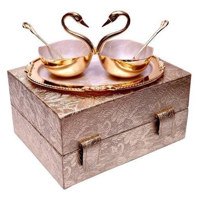 50 Piece - Wedding Gift Item Swan Shape Brass Bowl Set